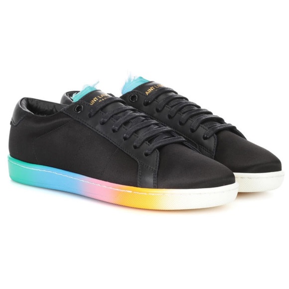 SAINT LAURENT - 🌈 Rainbow courtside sneakers, 7.5 - Picture 5 of 7